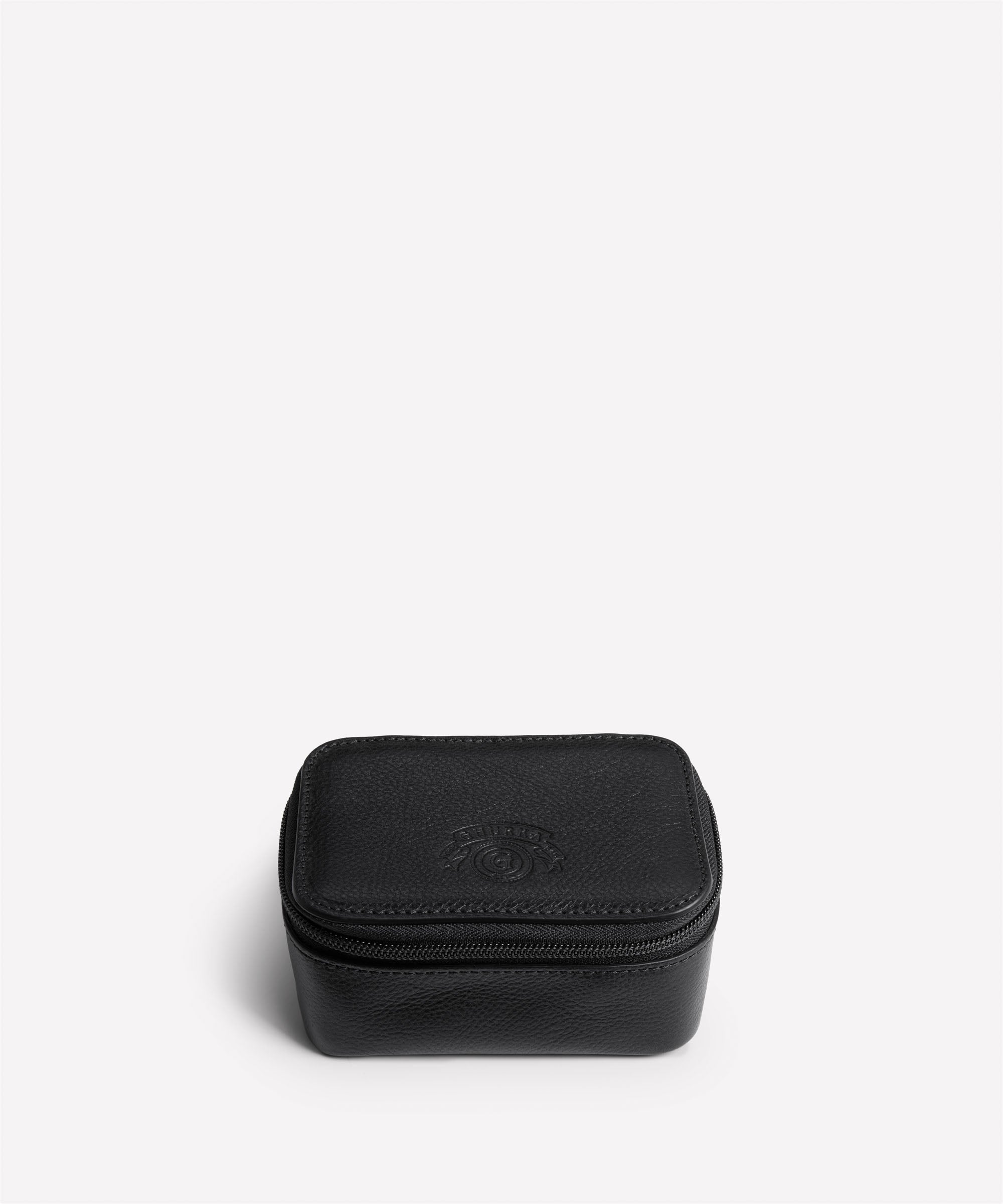 Travel Watch Case No. 257 | Vintage Black Leather | Ghurka