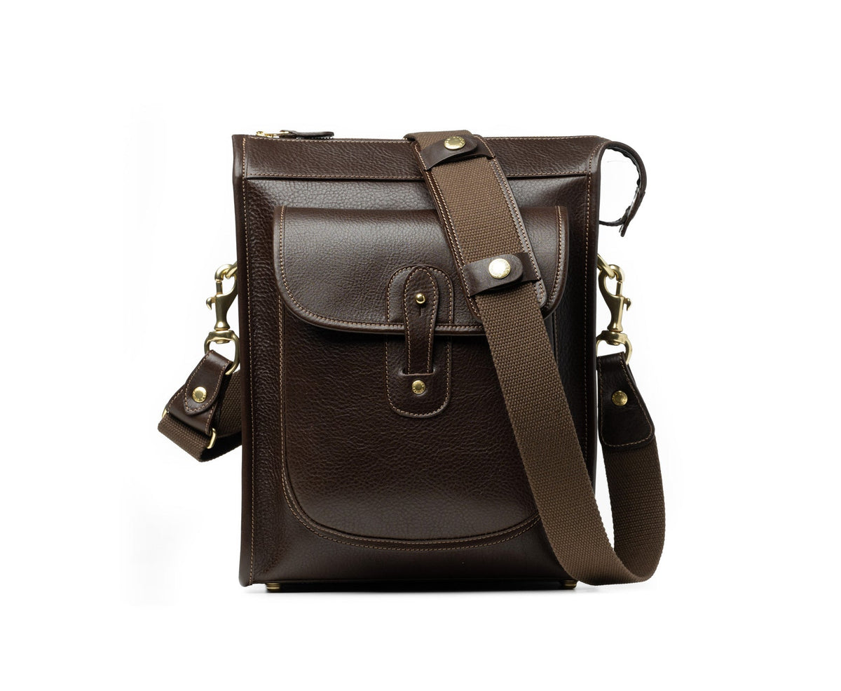 Gearpack No. 4 | Vintage Walnut Leather Crossbody Bag | Ghurka