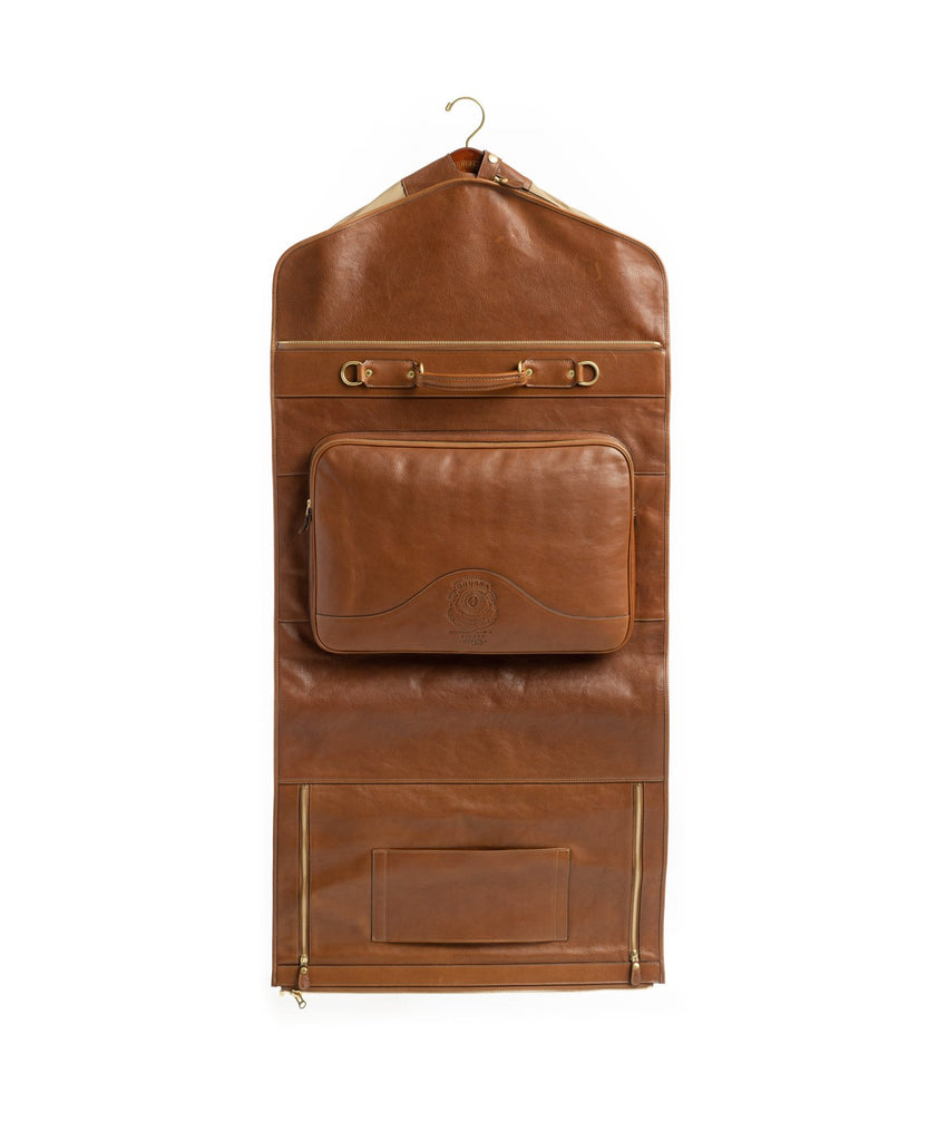 Packet No. 83 | Vintage Chestnut Leather Garment Bag | Ghurka