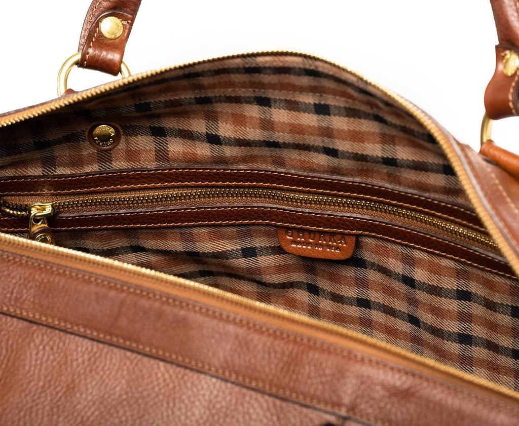 Cavalier I No. 96 | Vintage Chestnut Small Leather Duffle Bag | Ghurka