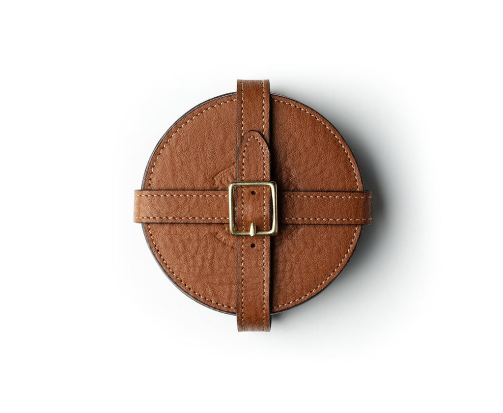 Leather Coaster Set | Vintage Chestnut Leather - Ghurka