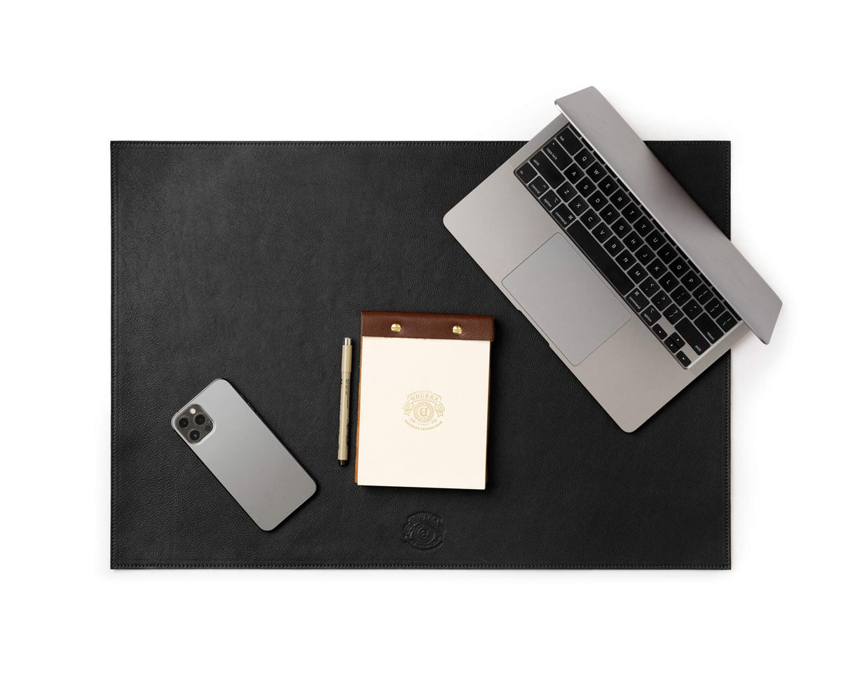 Desk Blotter Vintage Black Leather Desk Blotter Ghurka