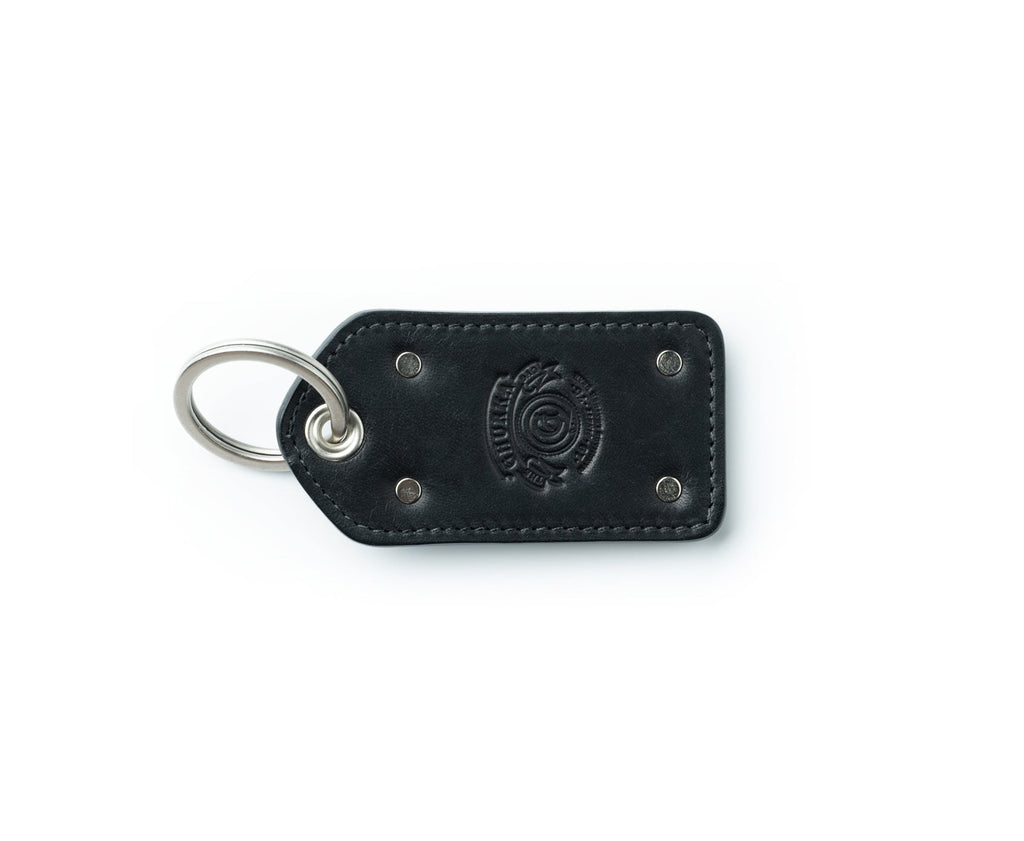 Ghurka Brass Key Ring | Black Leather