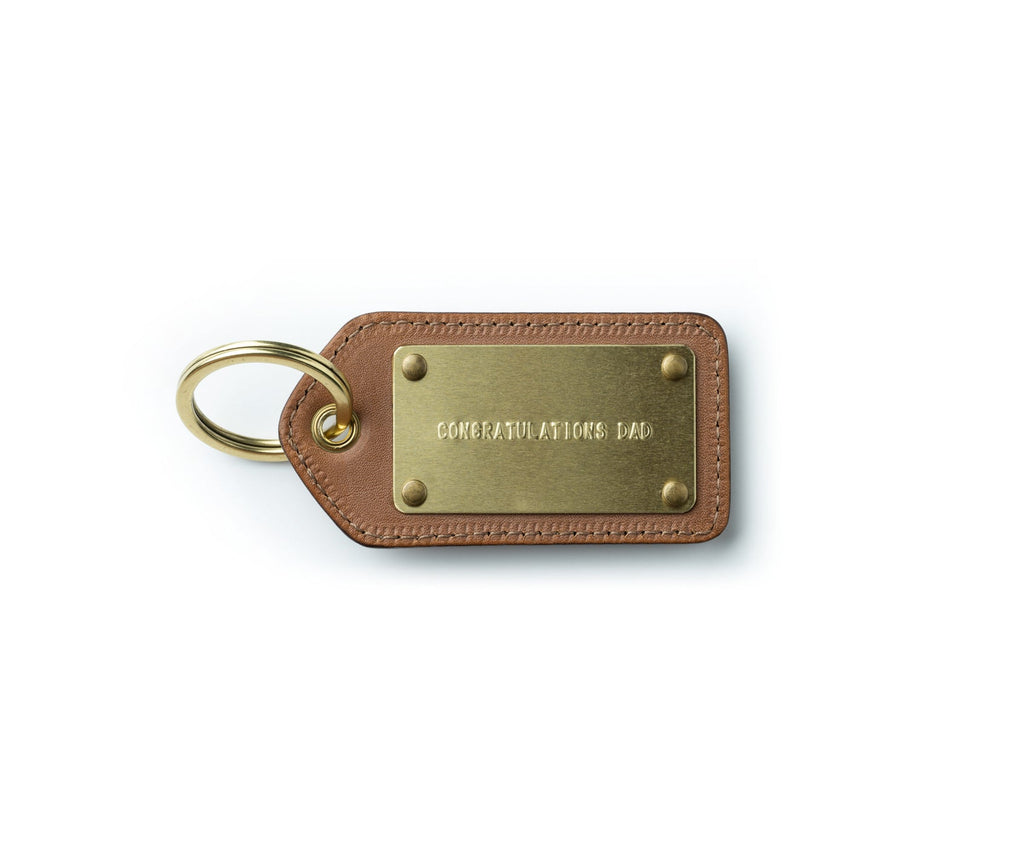 Ghurka Brass Key Ring | Chestnut Leather