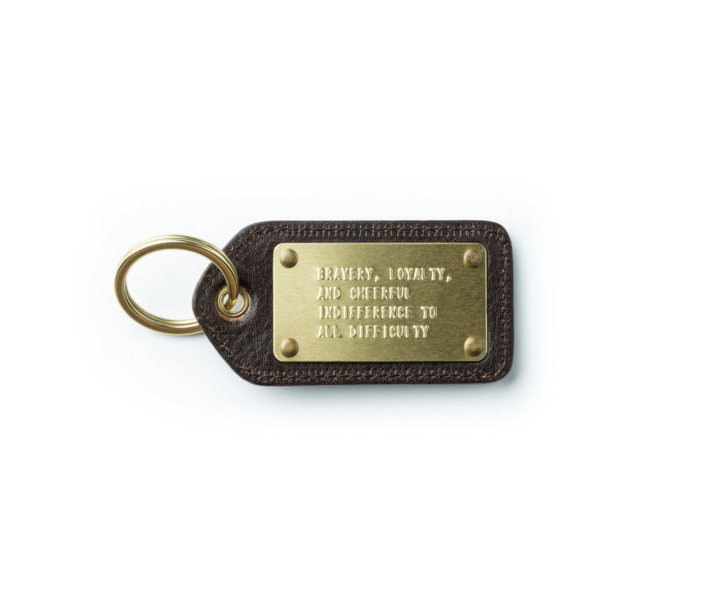 Ghurka Brass Key Ring | Vintage Walnut Leather