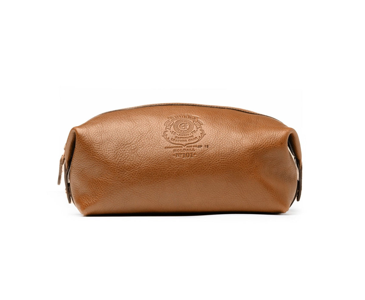Holdall No. 101 Vintage Tan Leather Toiletry Bag