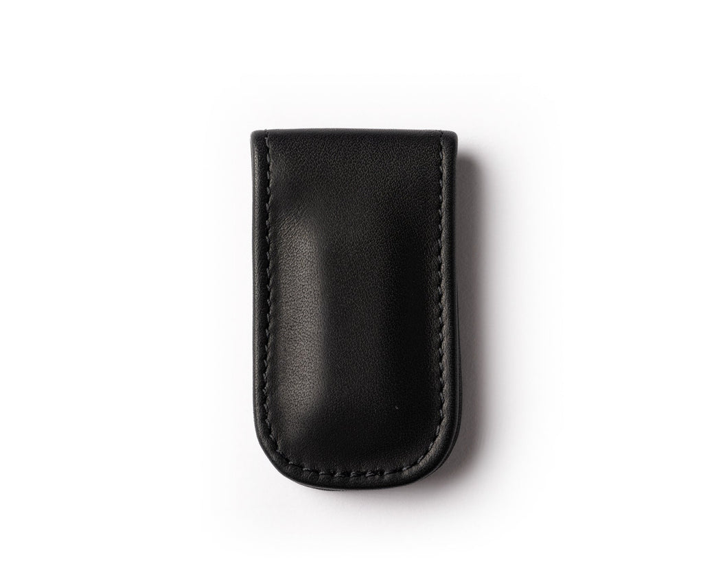 Magnetic Money Clip No. 134 | Black Leather