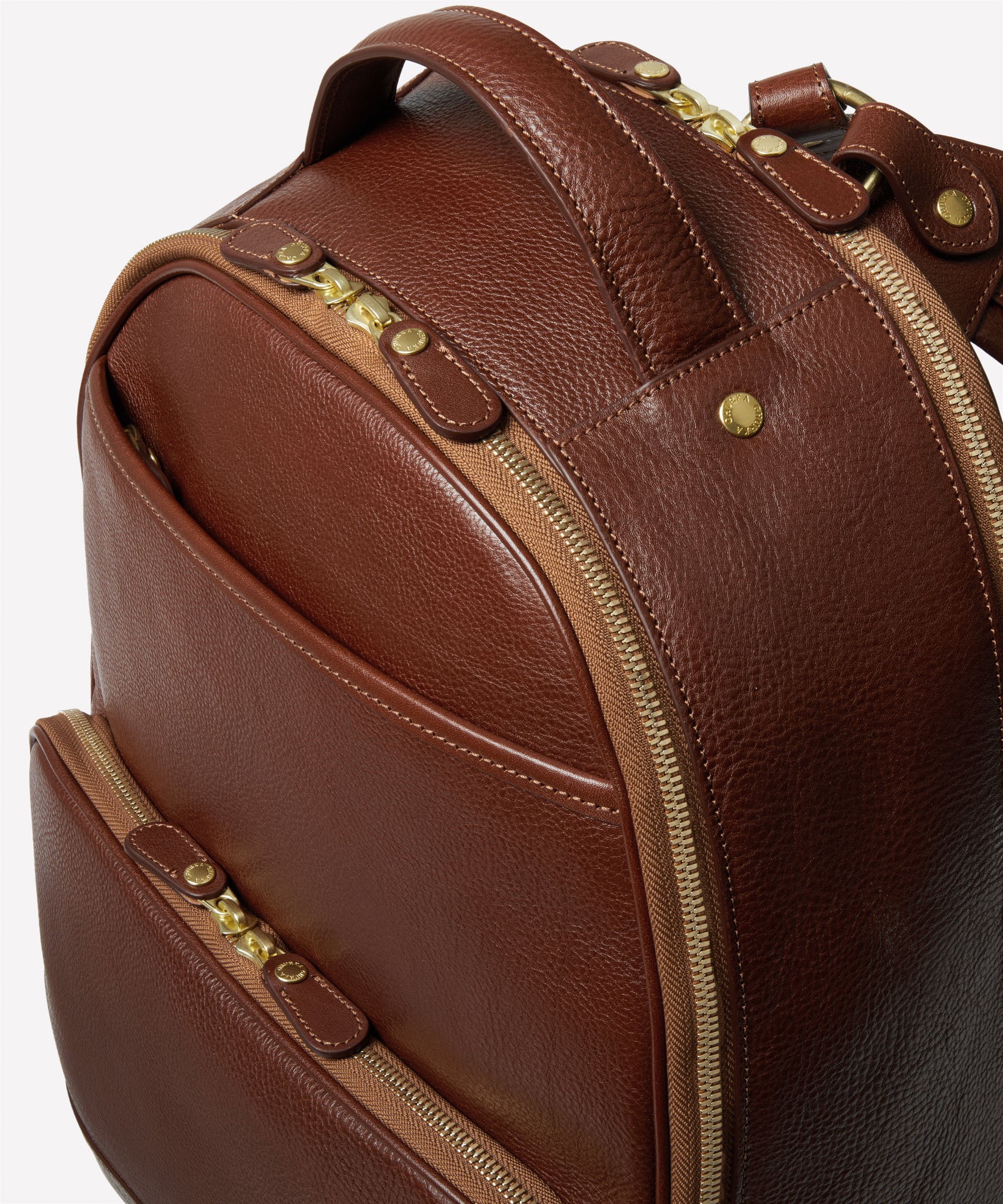 chestnut leather backpack zippers Coronado | No.750 Top-Zip The Atlas No Leather Zipper Backpack | Frank