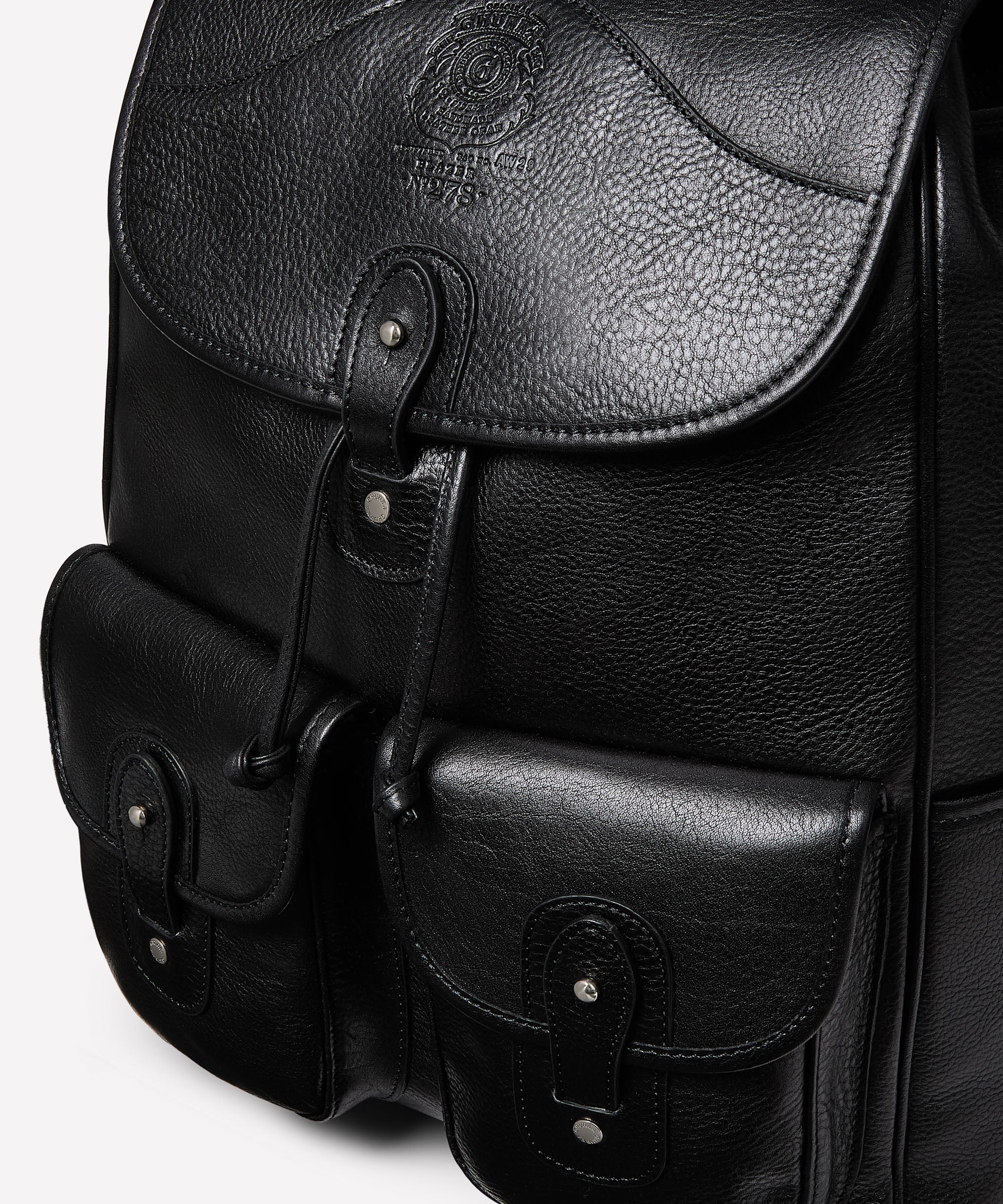 Blazer No. 278 | Vintage Black Leather Backpack | Ghurka