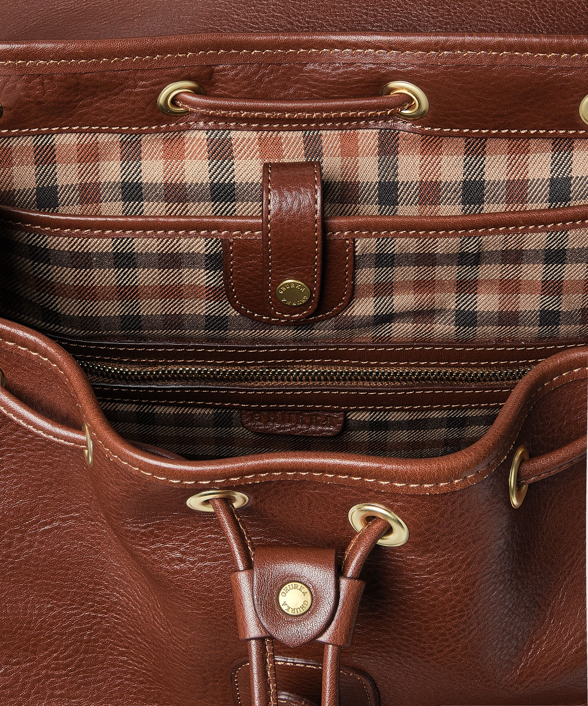 chestnut leather backpack zippers Blazer No. 278 | Vintage Chestnut Leather Backpack