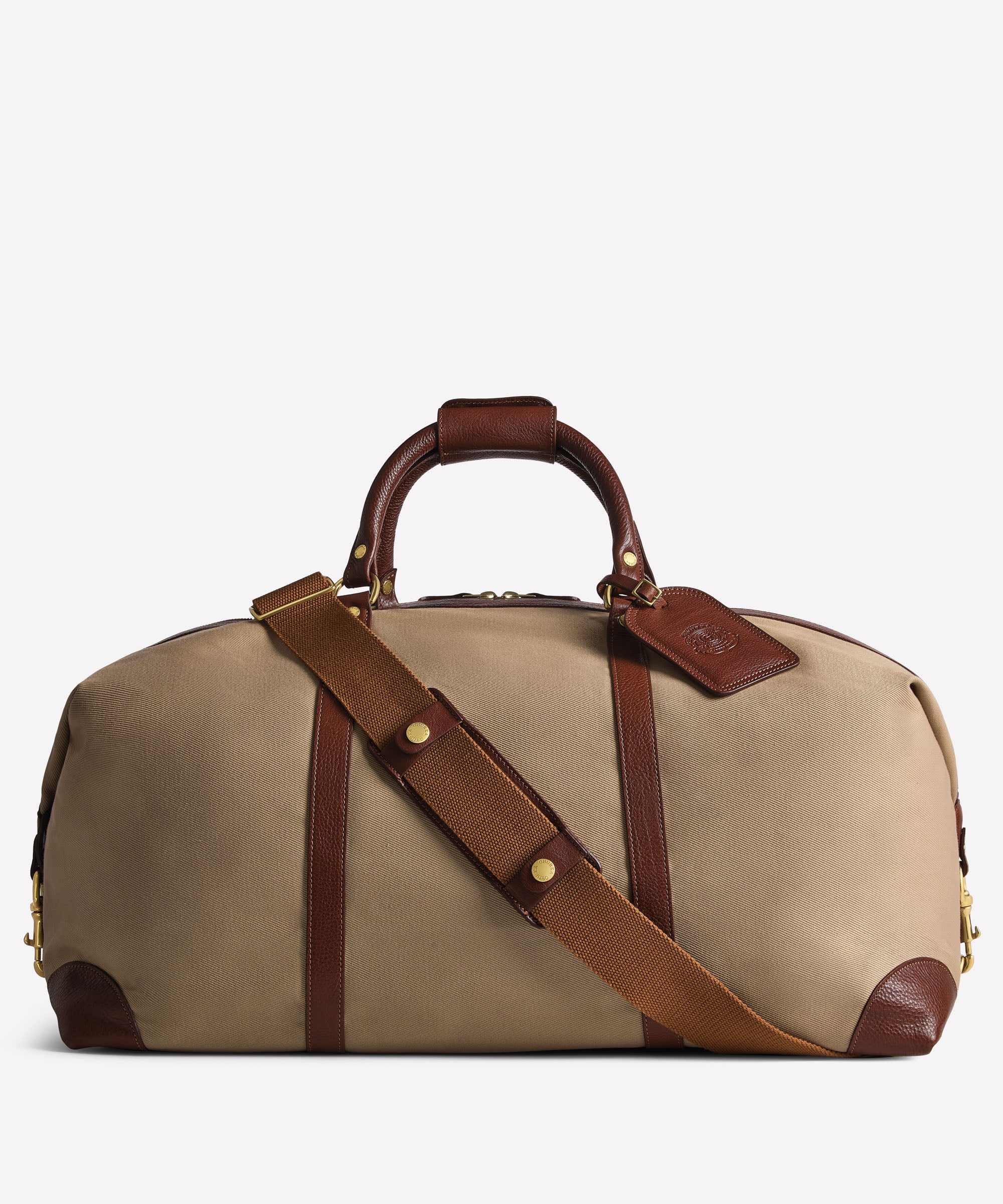 キノショウ　ブラウンボディバッグ Cavalier III No. 98 | Khaki Twill Vintage Chestnut Duffle Bag | Ghurka