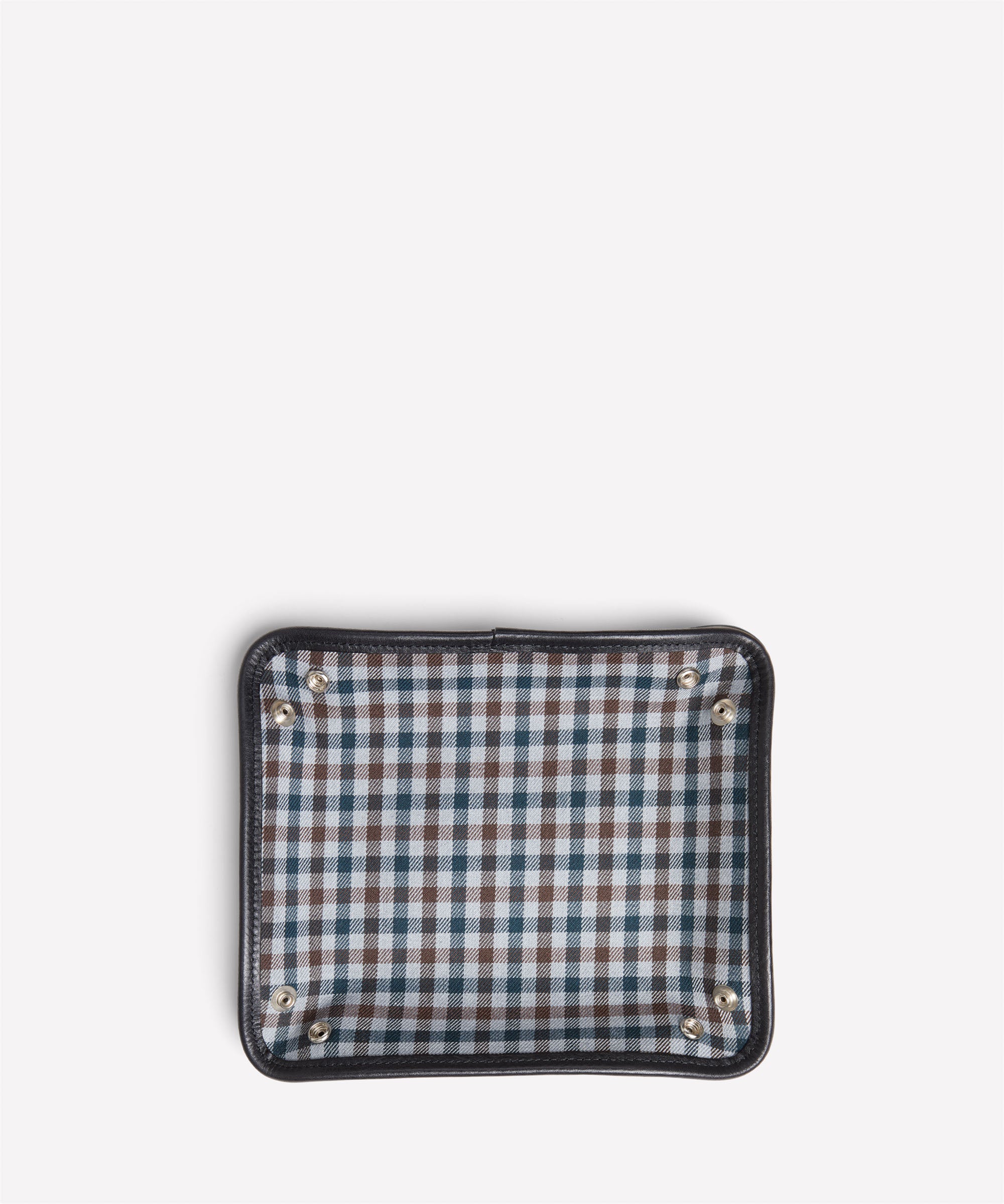 Folding Snap Tray No. 58 | Vintage Black Leather Snap Tray | Ghurka
