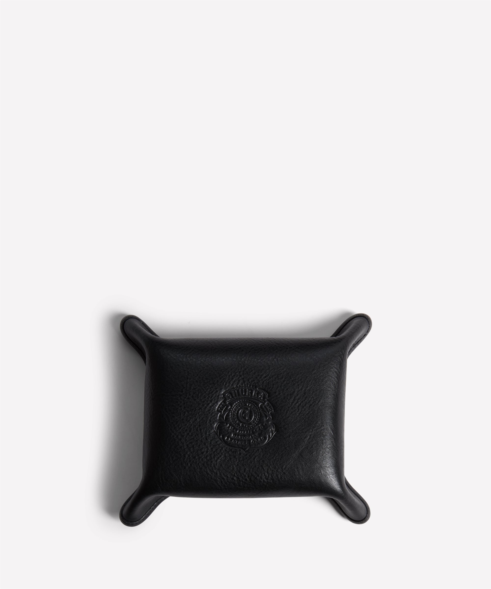 Folding Snap Tray No. 58 | Vintage Black Leather Snap Tray | Ghurka