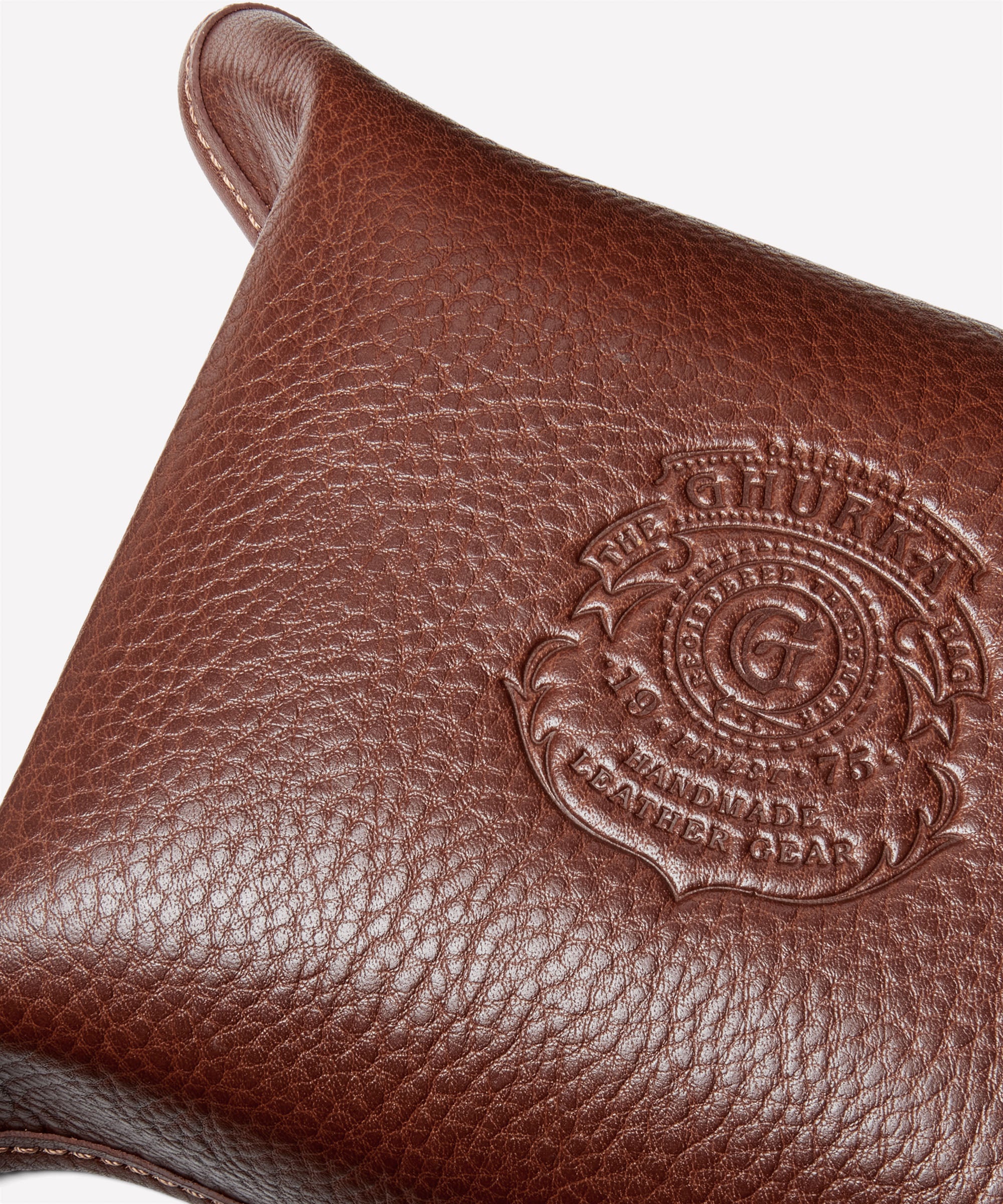 Folding Snap Tray No. 58 | Vintage Chestnut Leather Snap Tray | Ghurka