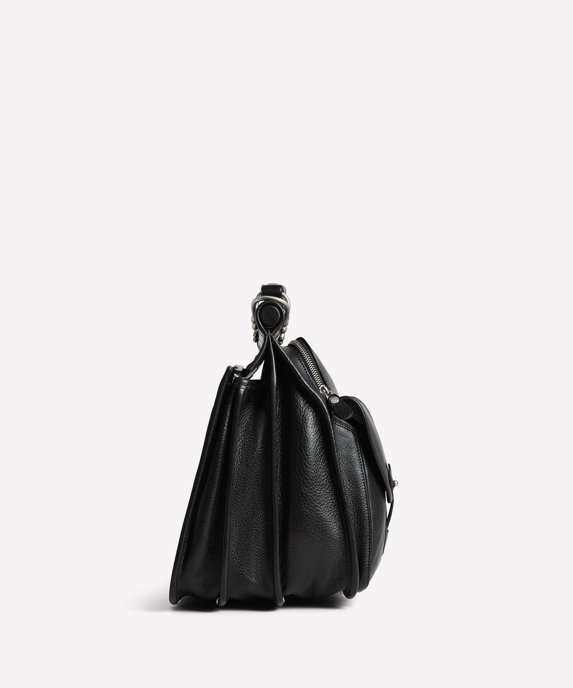 小物 gadid anoniem GUERIN / BLACK Garrison No. 147 | Vintage Black Leather Briefcase | Ghurka