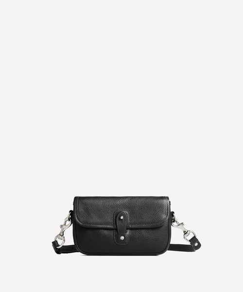 Harlow I No. 203 | Vintage Black Leather Crossbody Bag | Ghurka