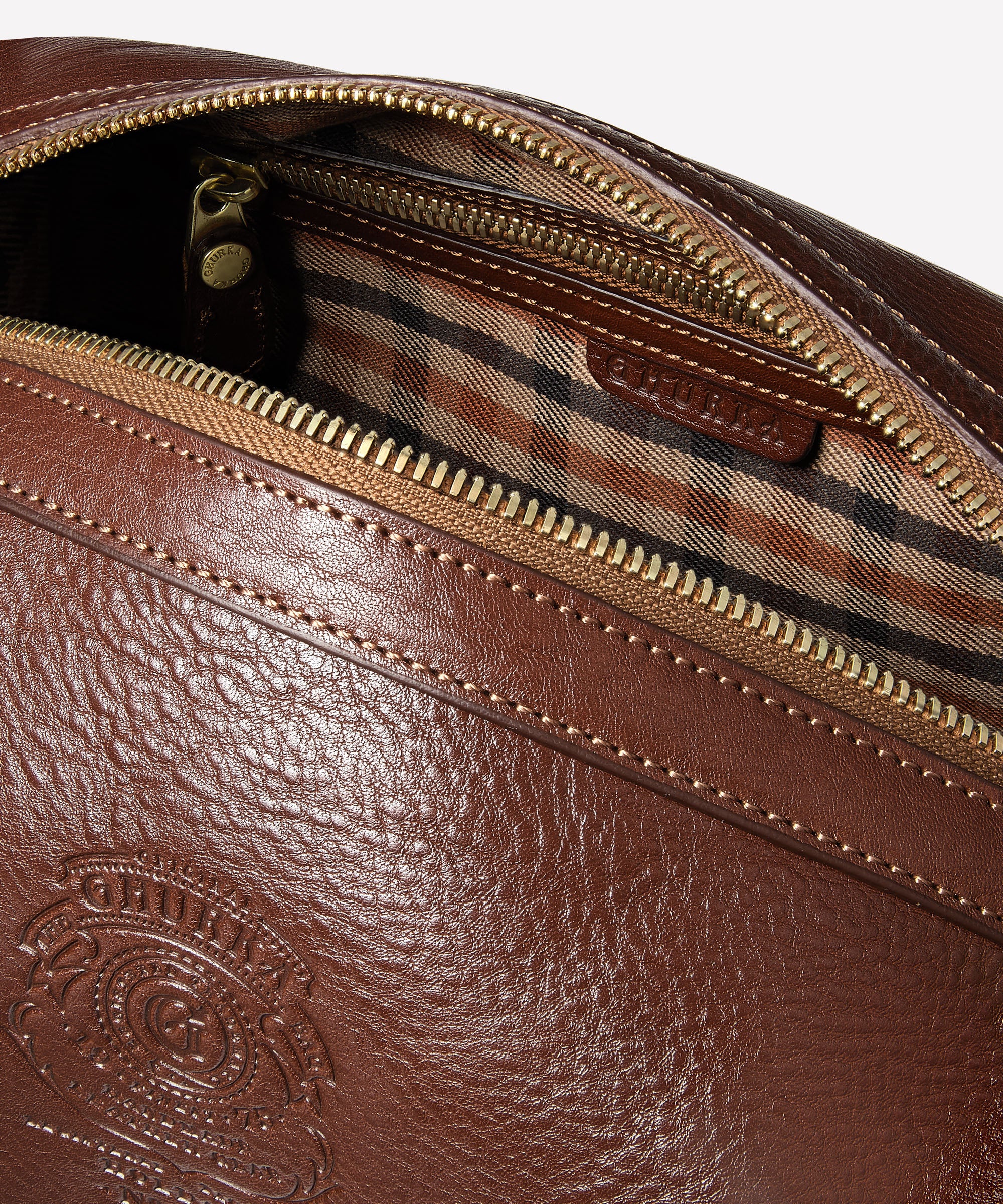 Holdall No. 101 | Vintage Chestnut Leather Toiletry Case | Ghurka
