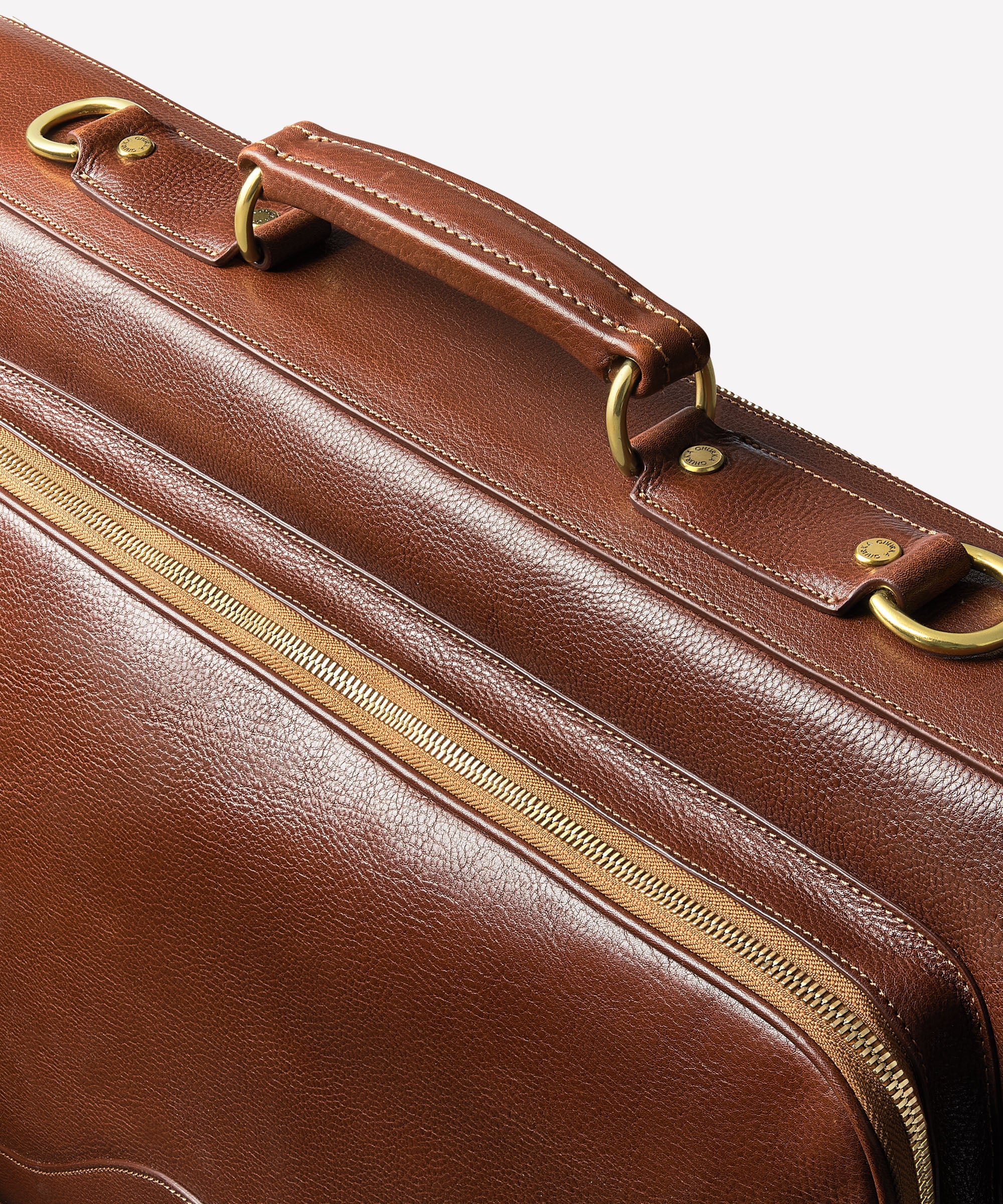 Packet No. 83 | Vintage Chestnut Leather Garment Bag | Ghurka