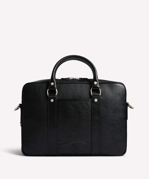 Scout No. 295 | Vintage Black Leather Slim Briefcase | Ghurka