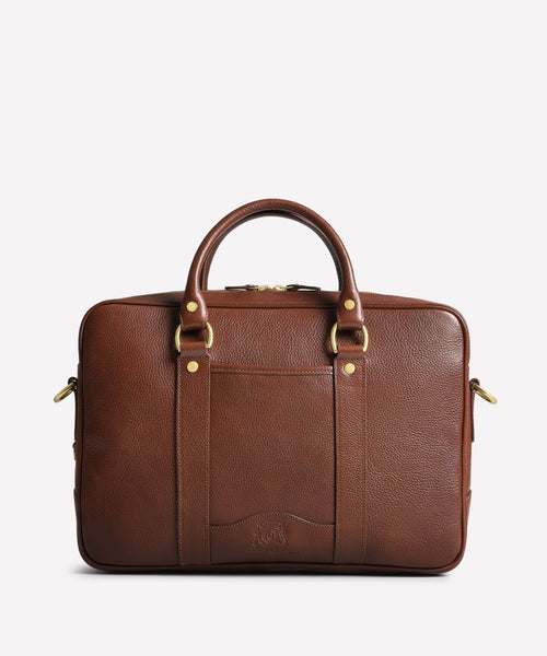 Scout No. 295 | Vintage Chestnut Leather Slim Briefcase | Ghurka