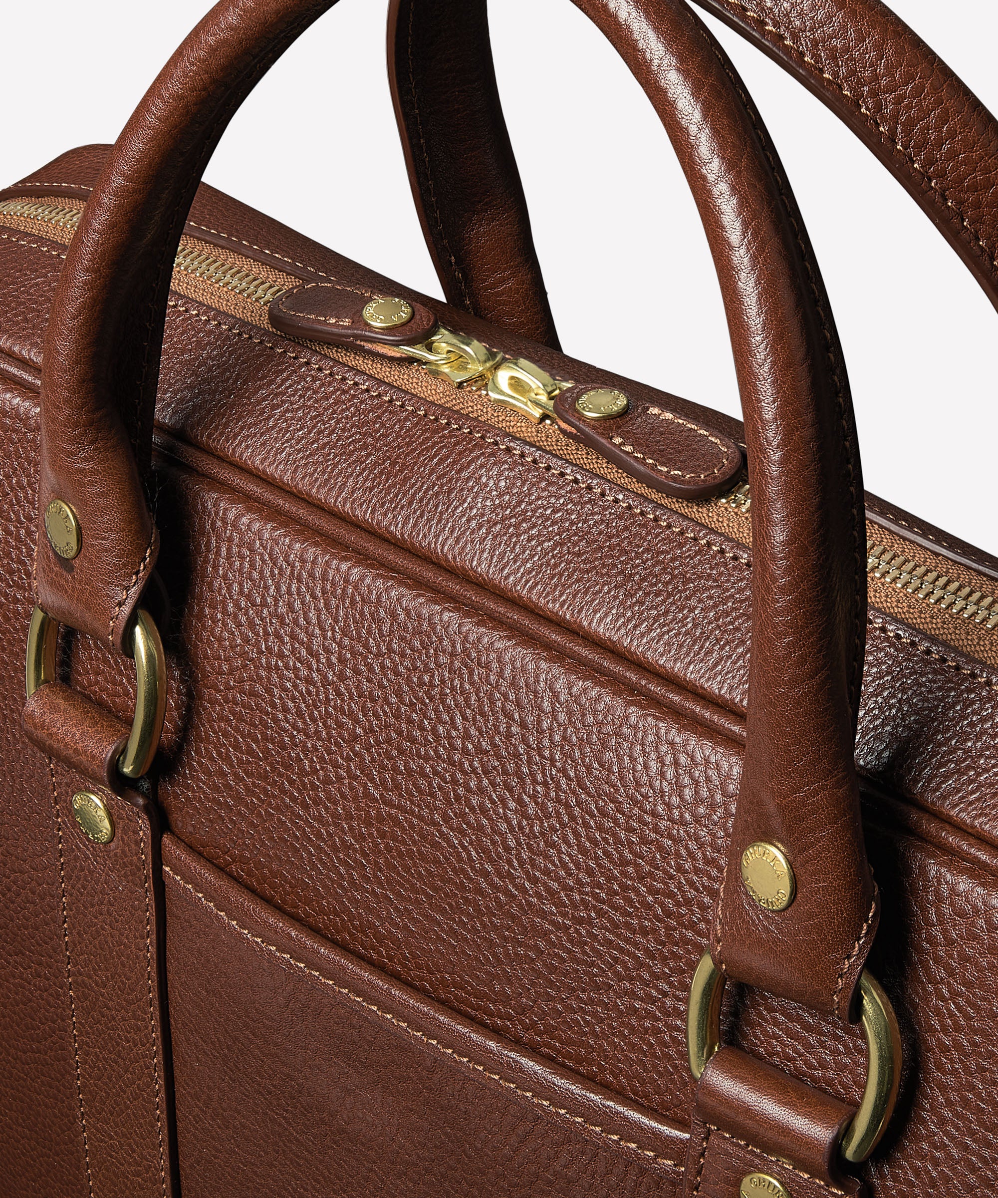 Scout No. 295 | Vintage Chestnut Leather Slim Briefcase | Ghurka