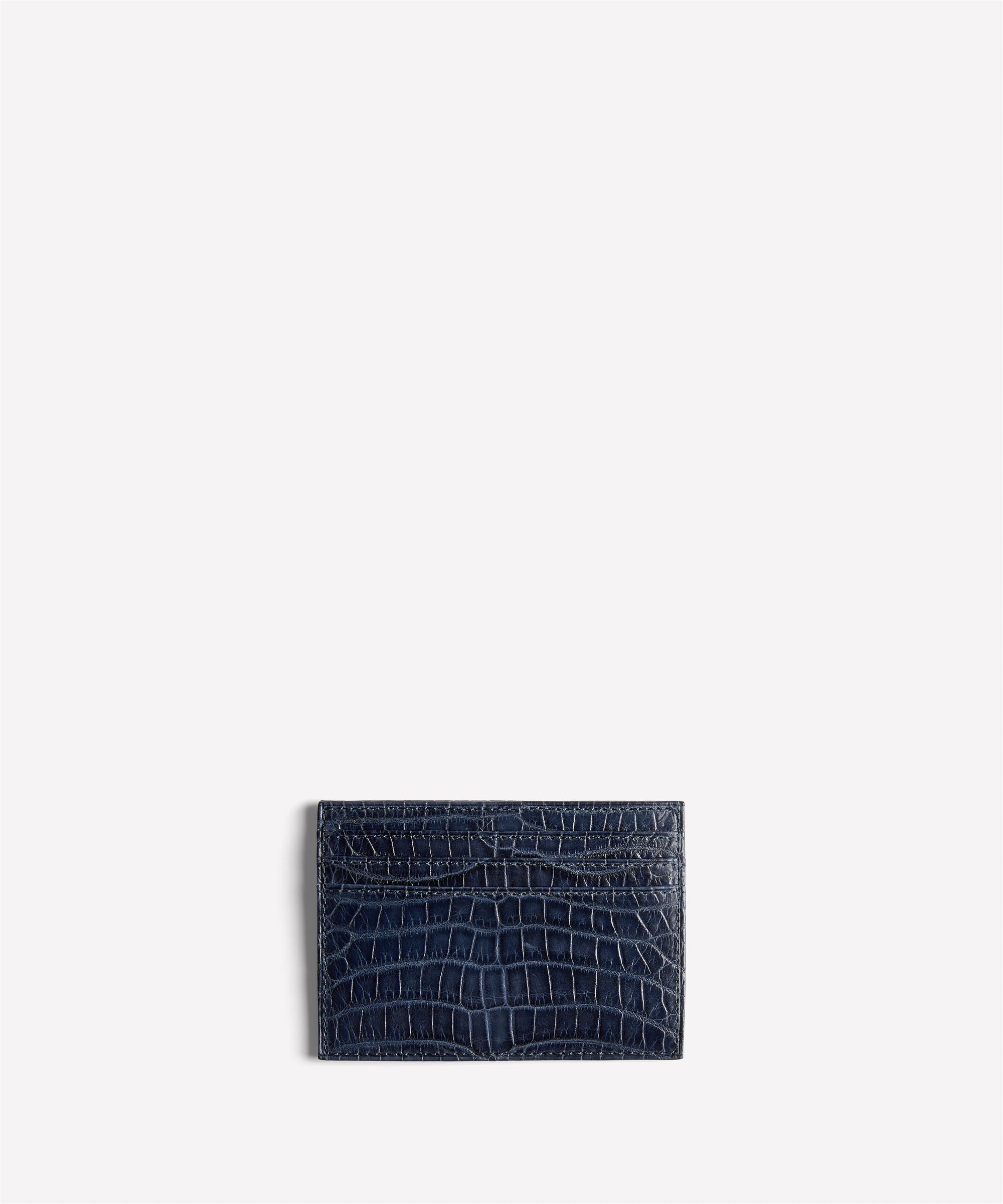 Slim Card Case No. 204 | Navy Crocodile | Ghurka