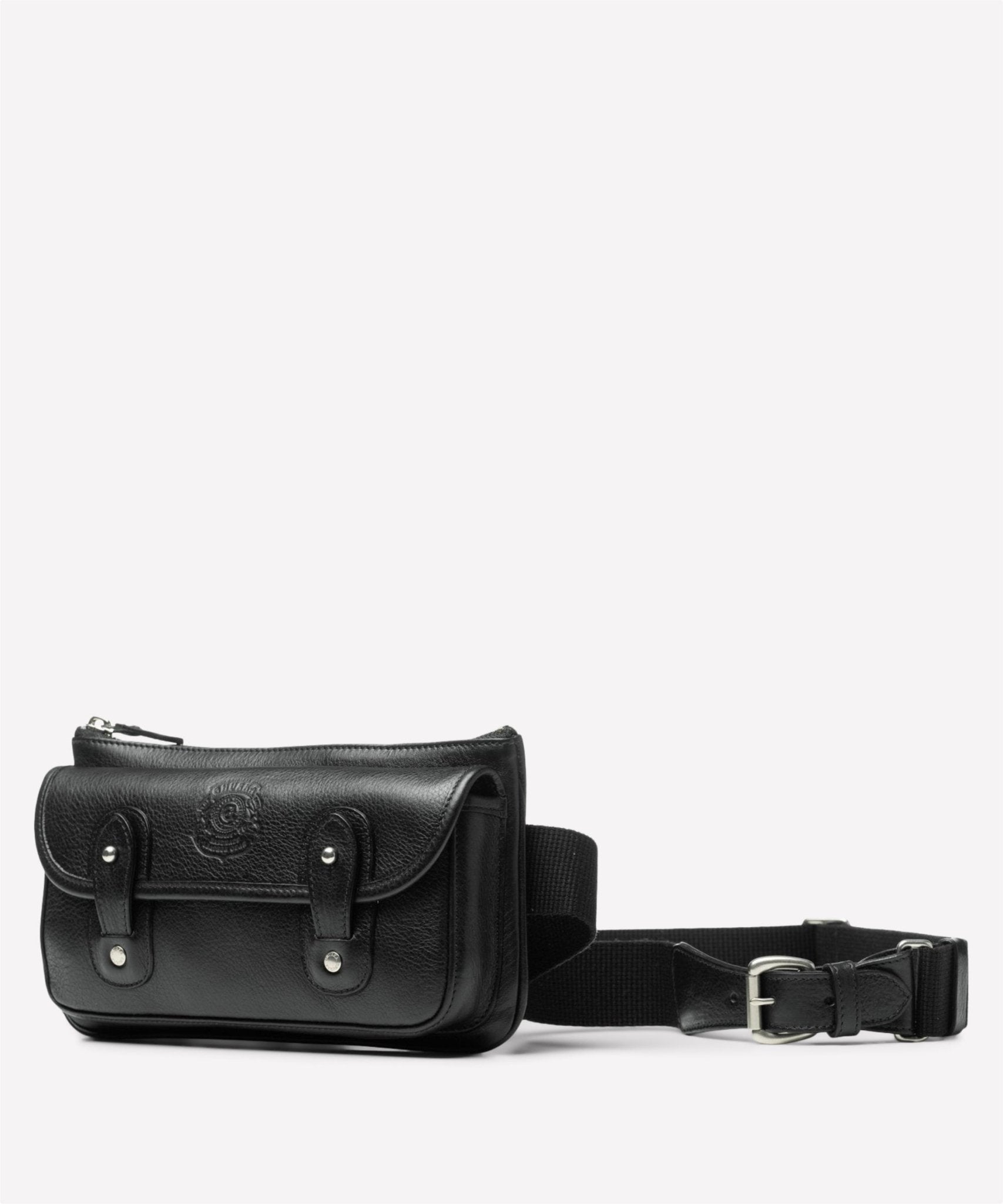 Belt Bag No. 114 Vintage Black Leather Belt Bag Ghurka