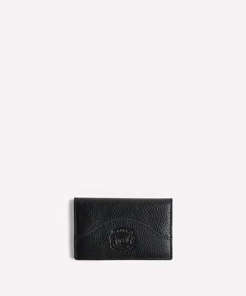 Business Card Holder No. 213 | Vintage Black Leather Card