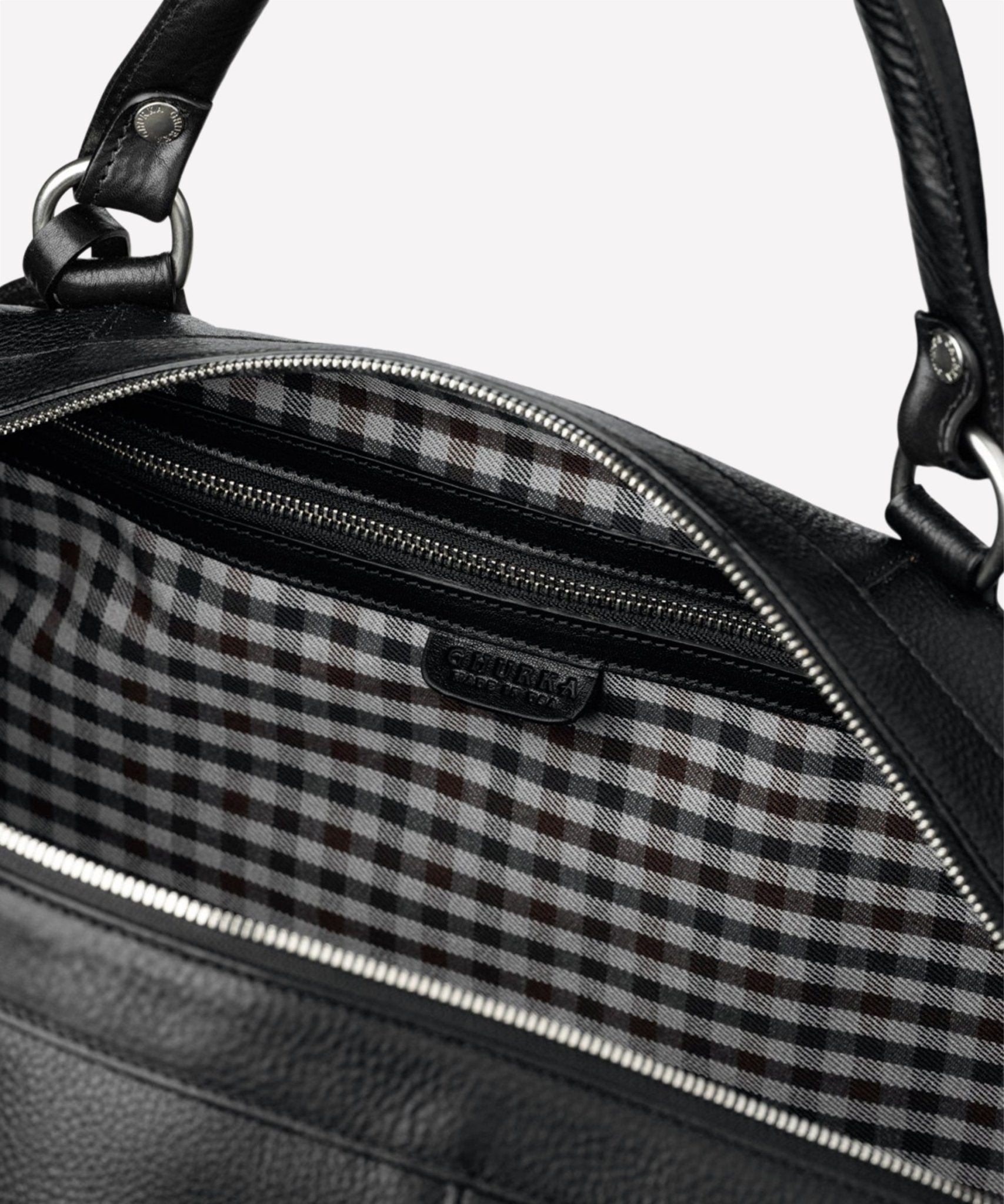Cavalier II No. 97 | Vintage Black Leather Duffel Bag