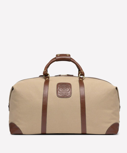 Cavalier III No. 98 | Khaki Twill Vintage Chestnut Duffle Bag | Ghurka