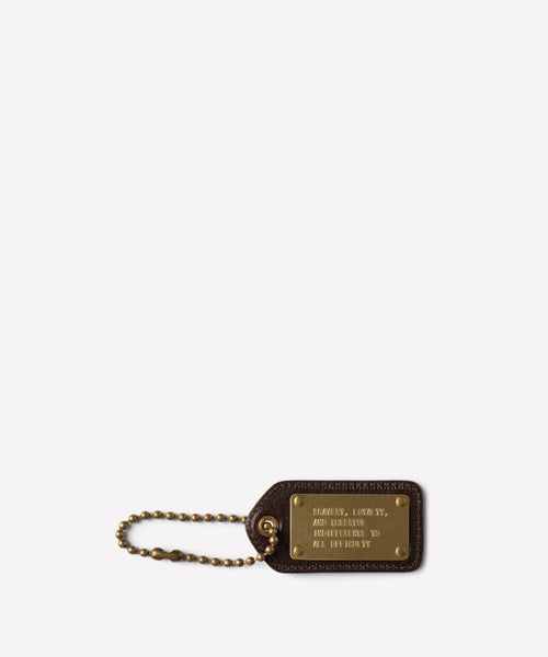 Ghurka Brass | Vintage Walnut Leather Tag | Ghurka