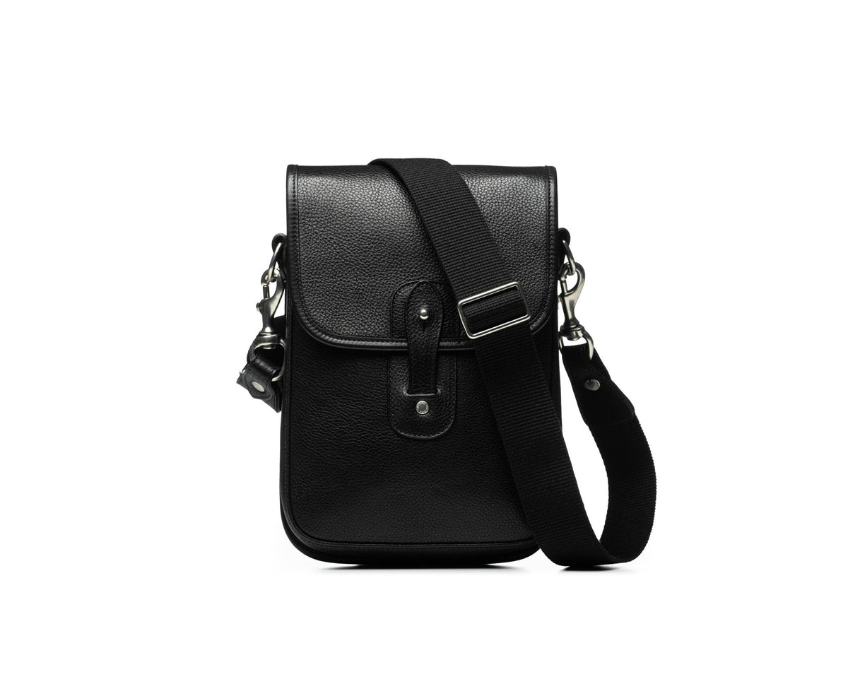 Harlow III No. 205 | Vintage Black Leather Crossbody Bag | Ghurka