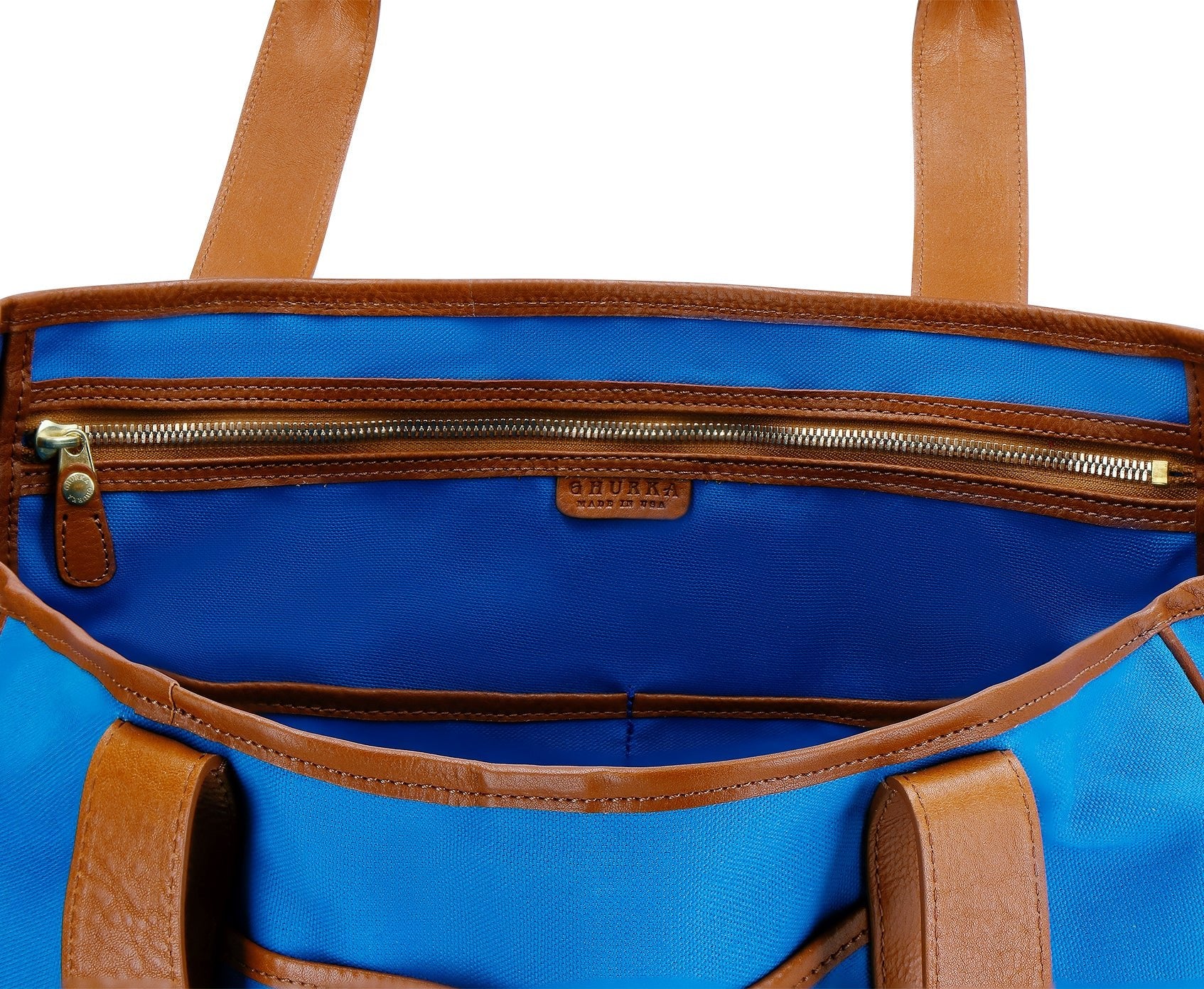 Market Tote No. 294 | Regatta Blue - Vintage Tan - Ghurka
