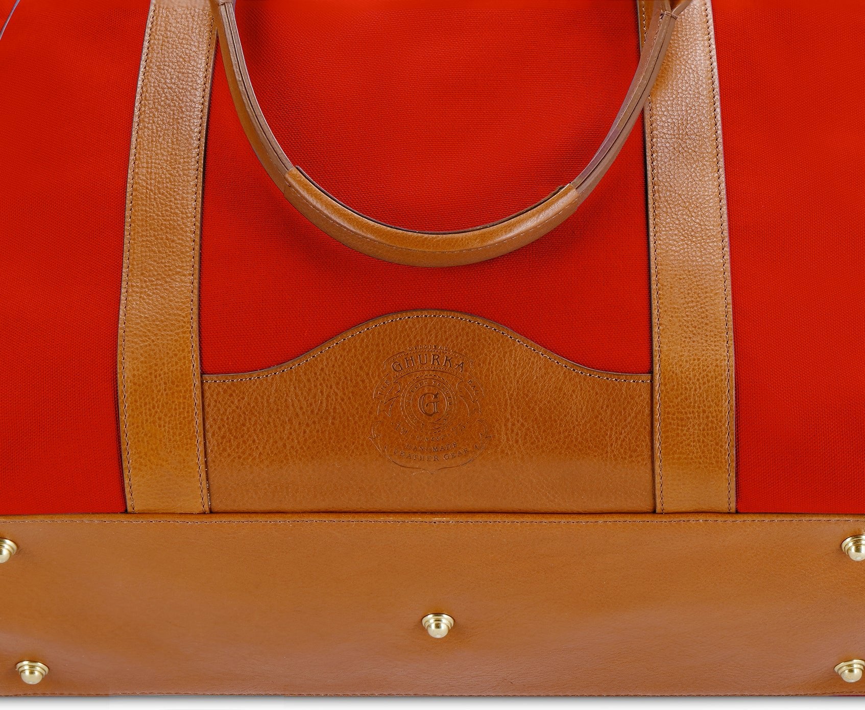 Market Tote No. 294 | Signal Red - Vintage Tan - Ghurka