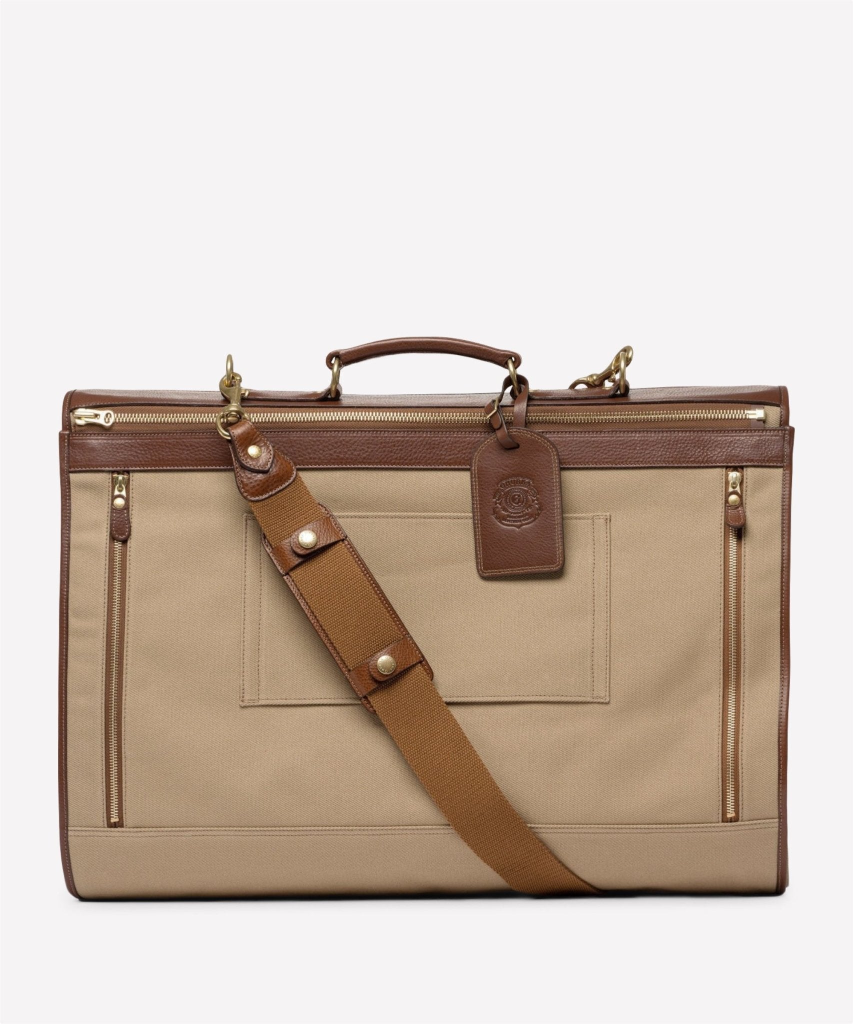 Packet No. 83 | Khaki Twill - Vintage Chestnut Garment Bag | Ghurka
