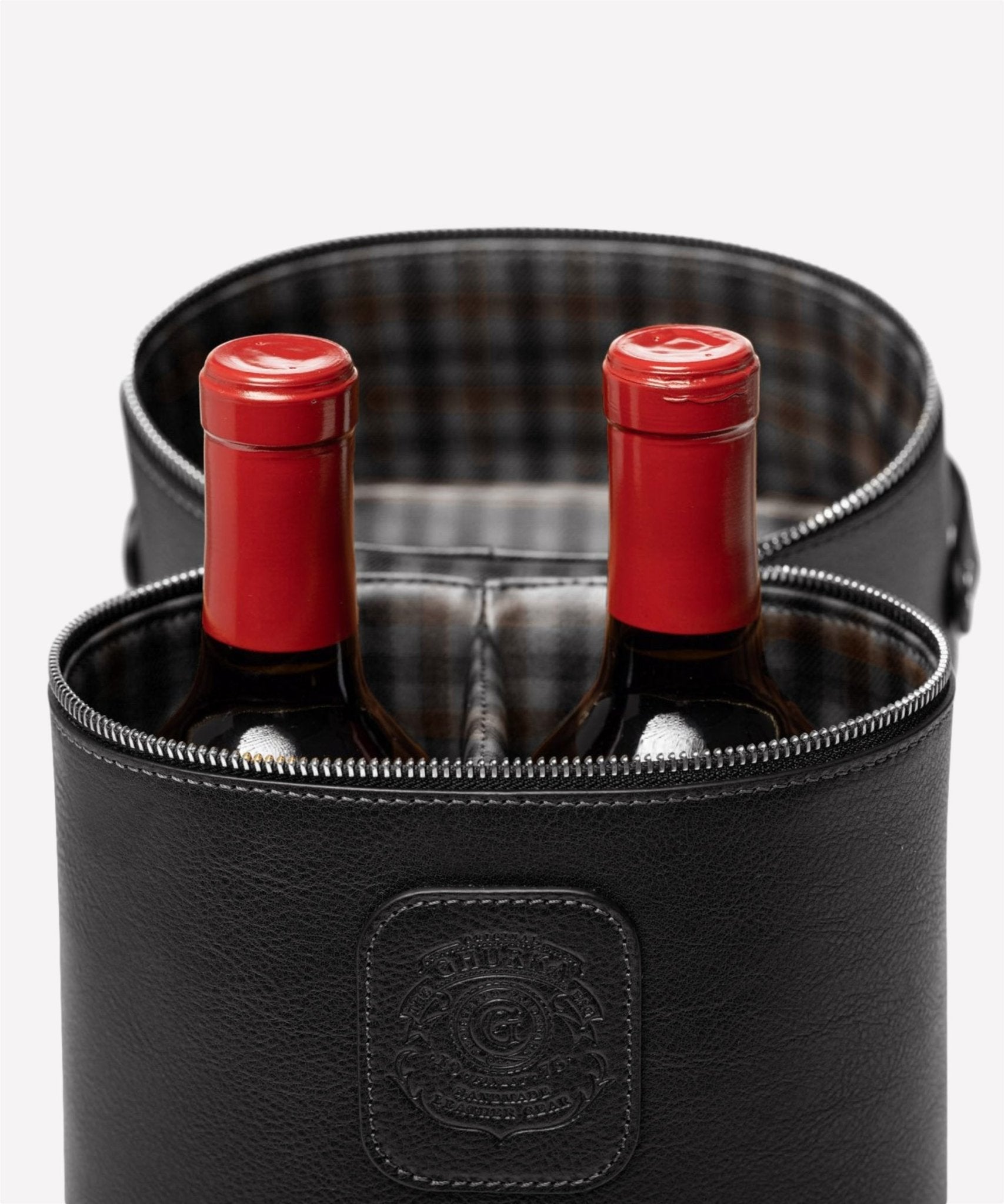 Pairing No. 285 | Vintage Black Leather Wine Carrier | Ghurka