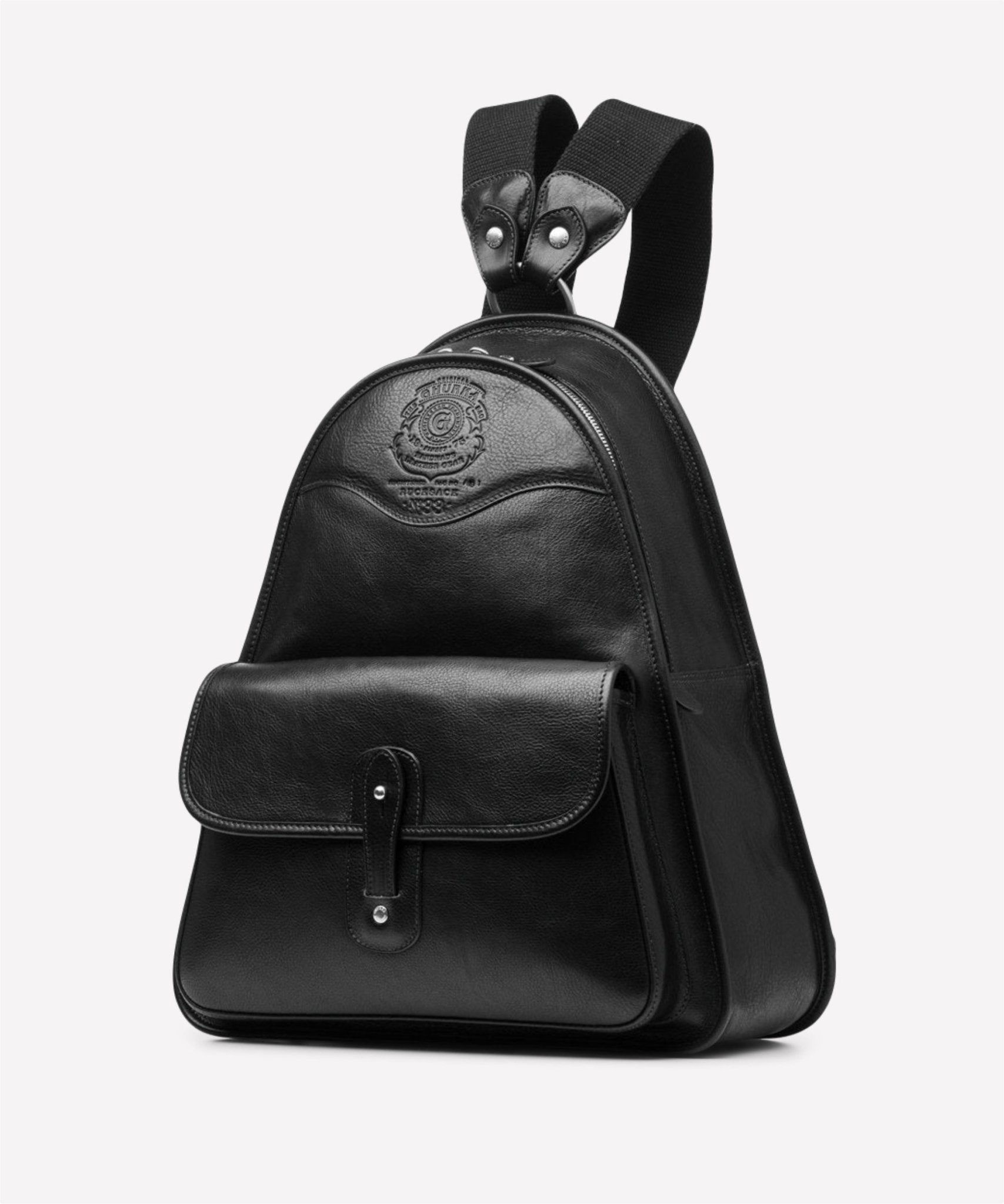 Rucksack No. 33 Vintage Black Leather Backpack Ghurka