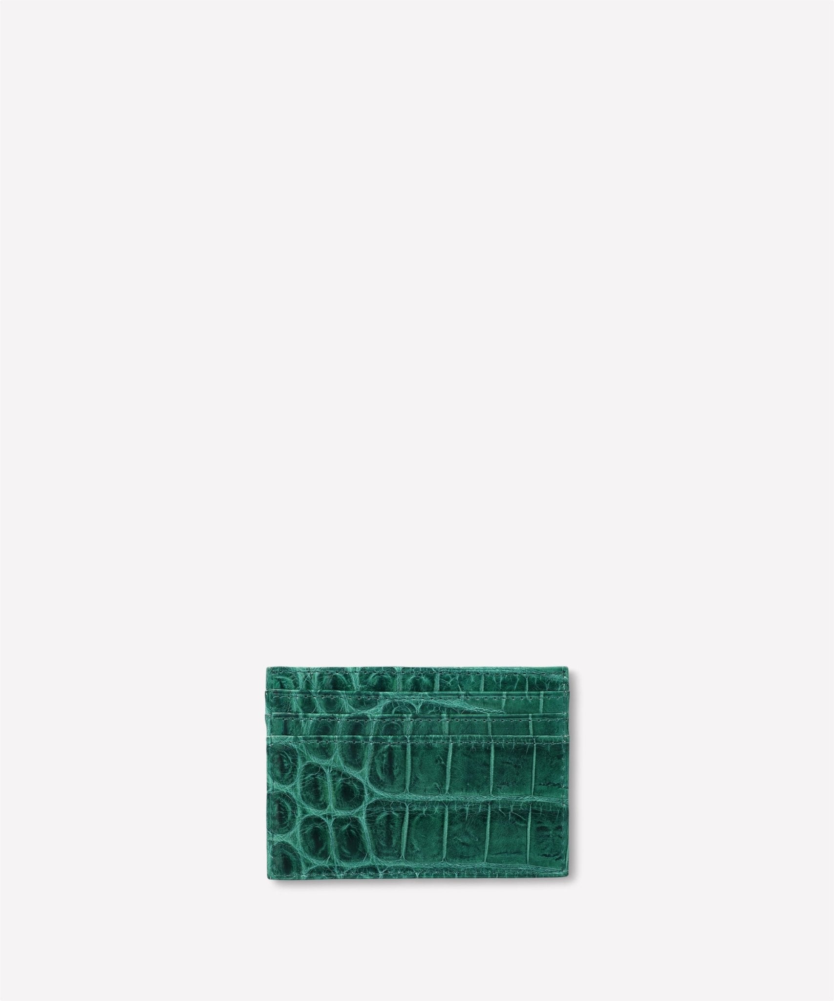 Slim Card Case No. 204 | Emerald Crocodile | Ghurka