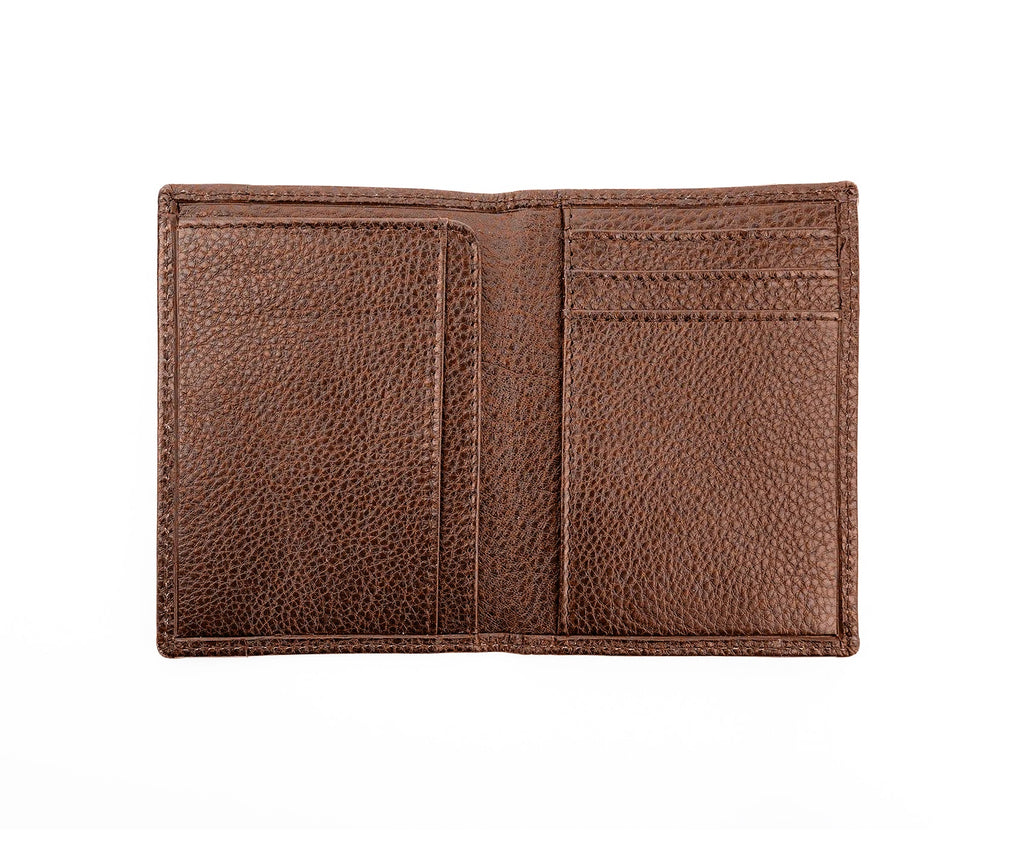Vertical Card Case No. 396 | Vintage Chestnut Leather - Ghurka