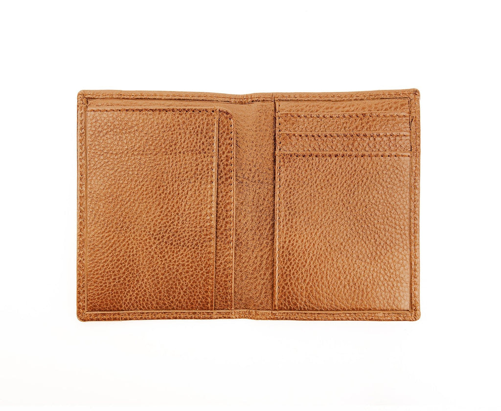 Vertical Card Case No. 396 | Vintage Tan Leather - Ghurka
