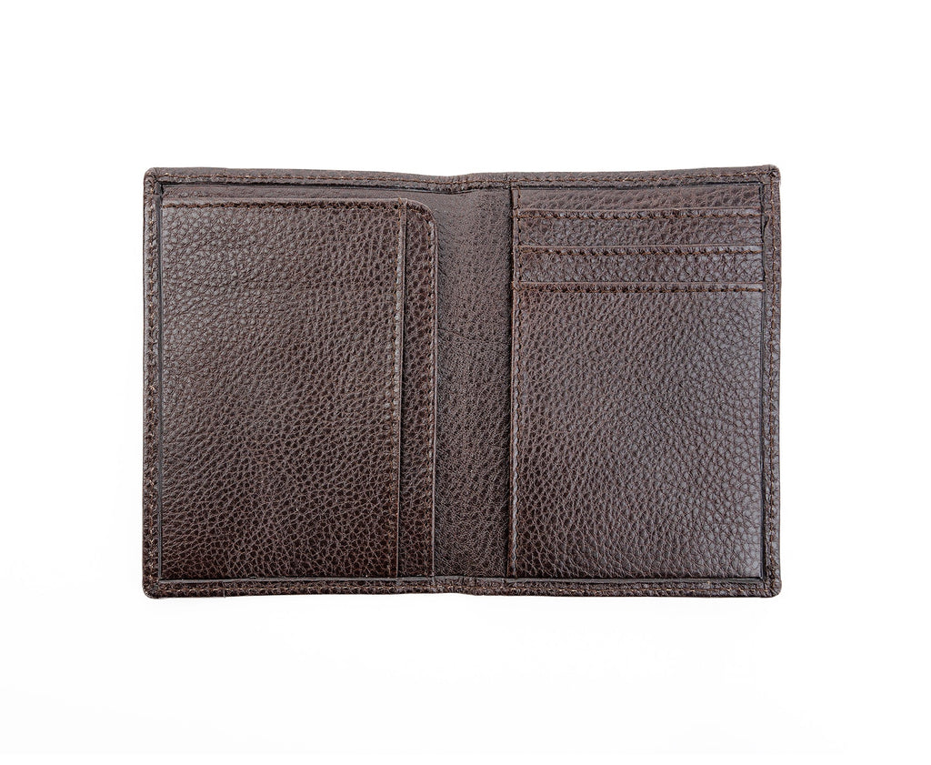 Vertical Card Case No. 396 | Vintage Walnut Leather - Ghurka