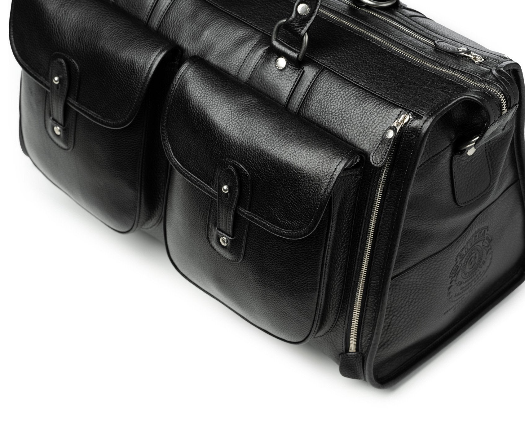 Patent leather travel bag