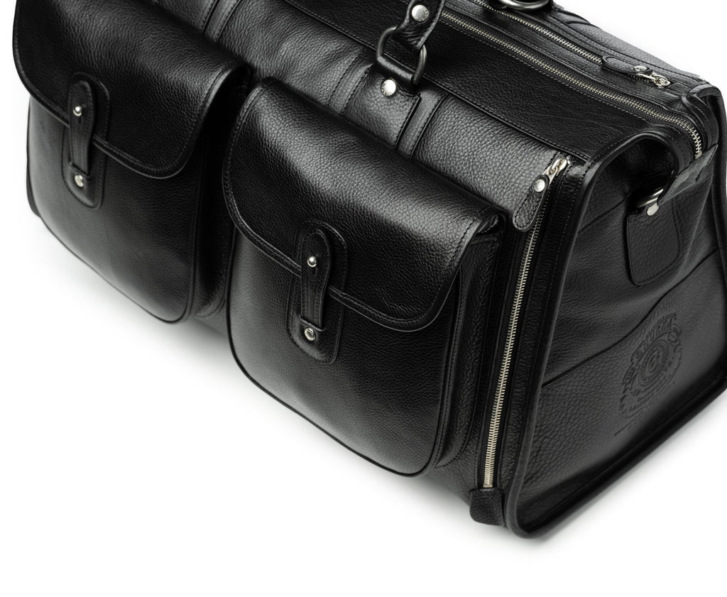 Express No. 2 | Vintage Black Leather Duffle Bag | Ghurka