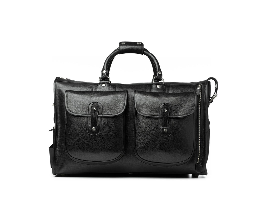 Express No. 2 | Vintage Black Leather Duffle Bag | Ghurka