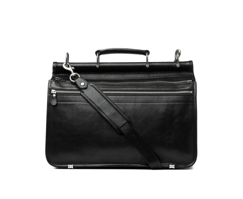 Garrison No. 147 | Vintage Black Leather Briefcase | Ghurka