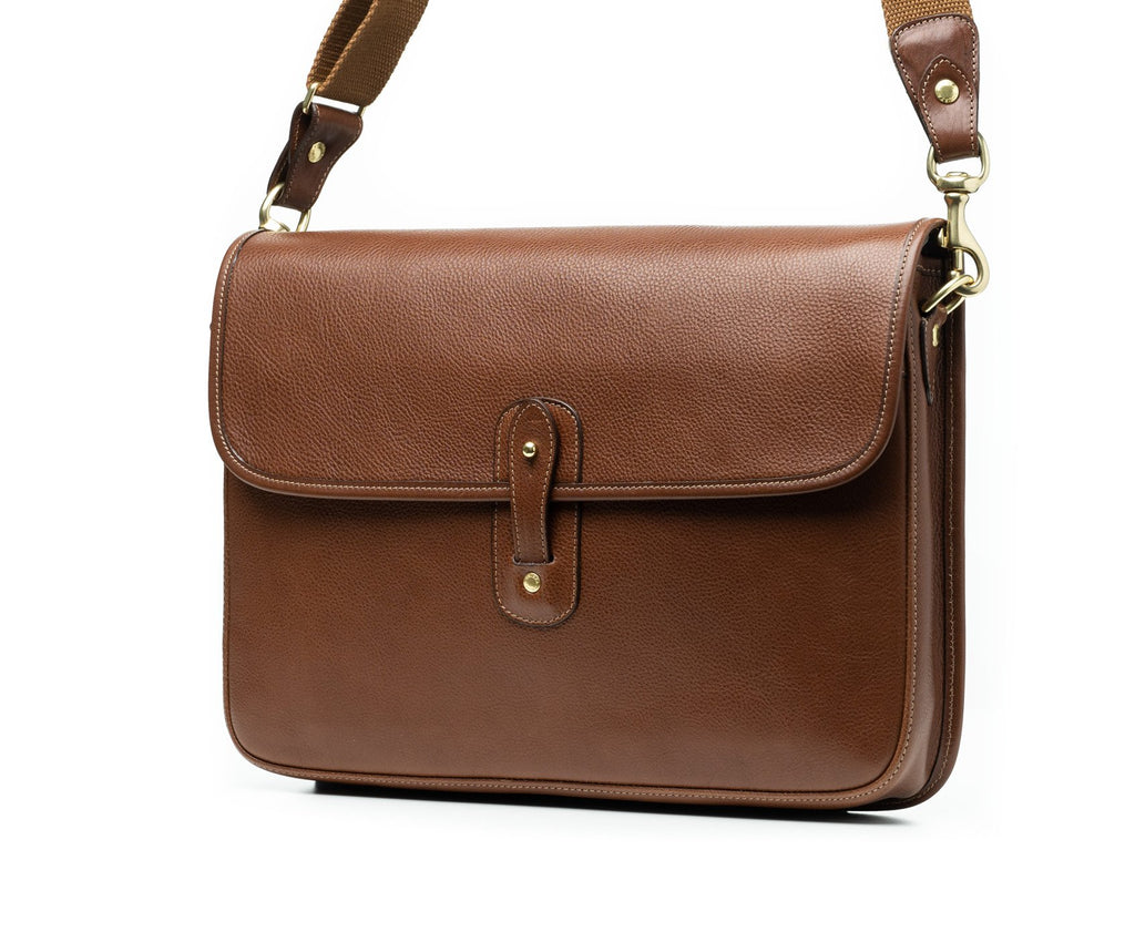 Harlow IV No. 206 | Vintage Chestnut Leather Messenger Bag