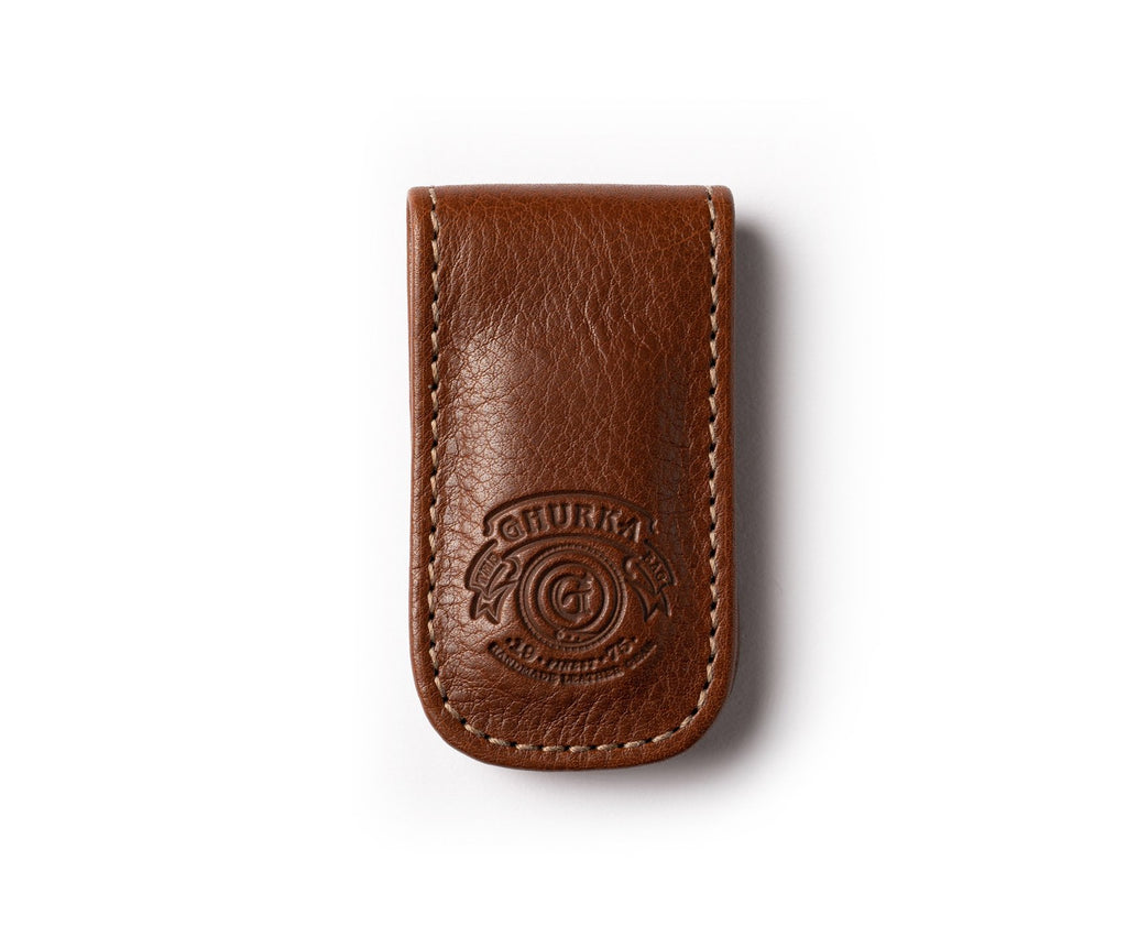 Magnetic Money Clip No. 134 | Vintage Chestnut Leather