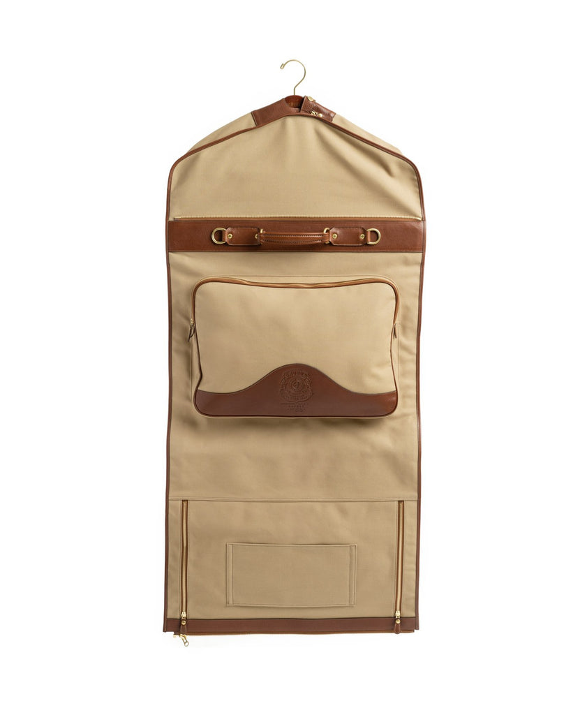 Packet No. 83 | Khaki Twill - Vintage Chestnut Garment Bag | Ghurkat