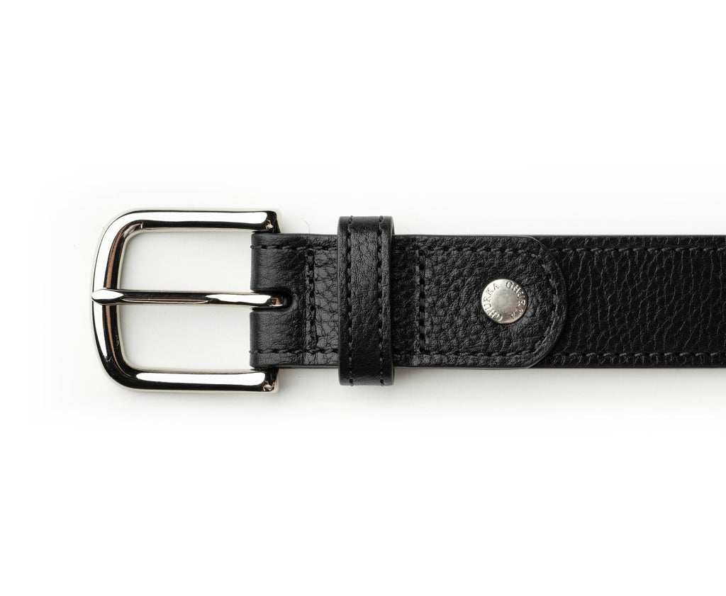 Signature Tab Belt  | Vintage Black Leather