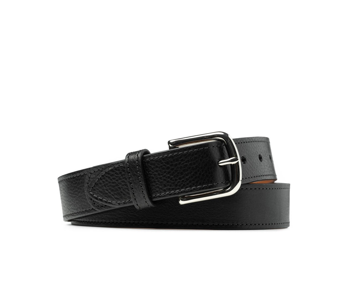 Signature Tab Belt | Vintage Black Leather Belt | Ghurka